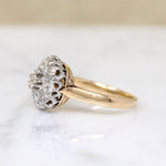 Vivacious 18k Two-Tone Mid Century Cluster Ring