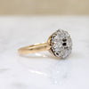 Vivacious 18k Two-Tone Mid Century Cluster Ring
