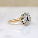 Vivacious 18k Two-Tone Mid Century Cluster Ring