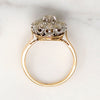 Vivacious 18k Two-Tone Mid Century Cluster Ring