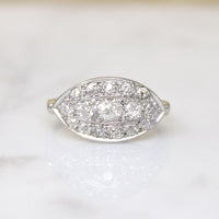 Elegant "Eye" Art Deco Diamond Ring
