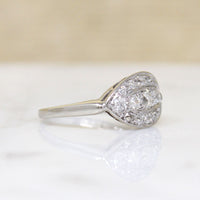 Elegant "Eye" Art Deco Diamond Ring