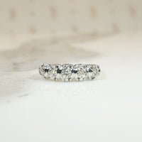 Fancy Platinum Old European Cut Diamond Band