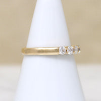 Chic Sensibility Five Diamonds in Yellow Gold Band