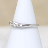 Stylish Seven Diamond & Platinum Wedding Band