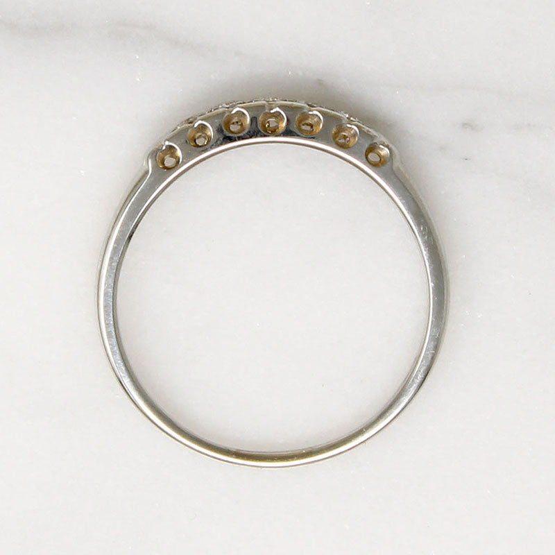 Mid Century Diamond Band with Chain Link Motif