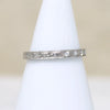 Exquisitely Engraved Diamond & White Gold Band