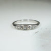 Sweet Vintage White Gold & Diamond Band