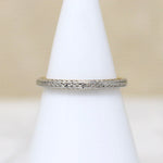 Chevron Engraved Two-Tone 18k Gold Art Deco Band