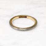 Chevron Engraved Two-Tone 18k Gold Art Deco Band