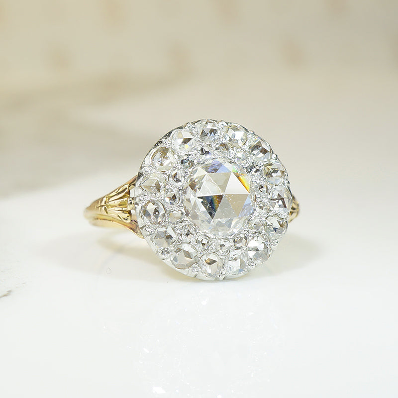 Extraordinary Antique Rose Cut Diamond Ring