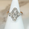 Russian Diamond Spangled Navette Ring