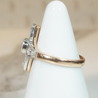 Russian Diamond Spangled Navette Ring