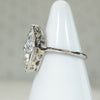 Keen Lozenge-Shaped Diamond Cluster Ring