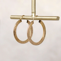 Engraved Edwardian Gold Filled Hoops