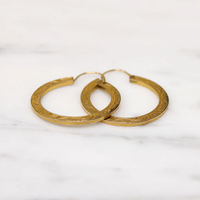 Engraved Edwardian Gold Filled Hoops