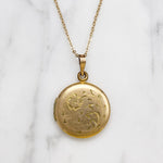 Engraved Floral Gold Filled Locket c.1940