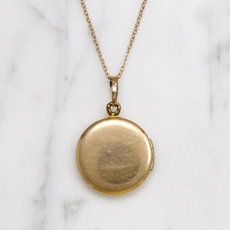 Engraved Floral Gold Filled Locket c.1940