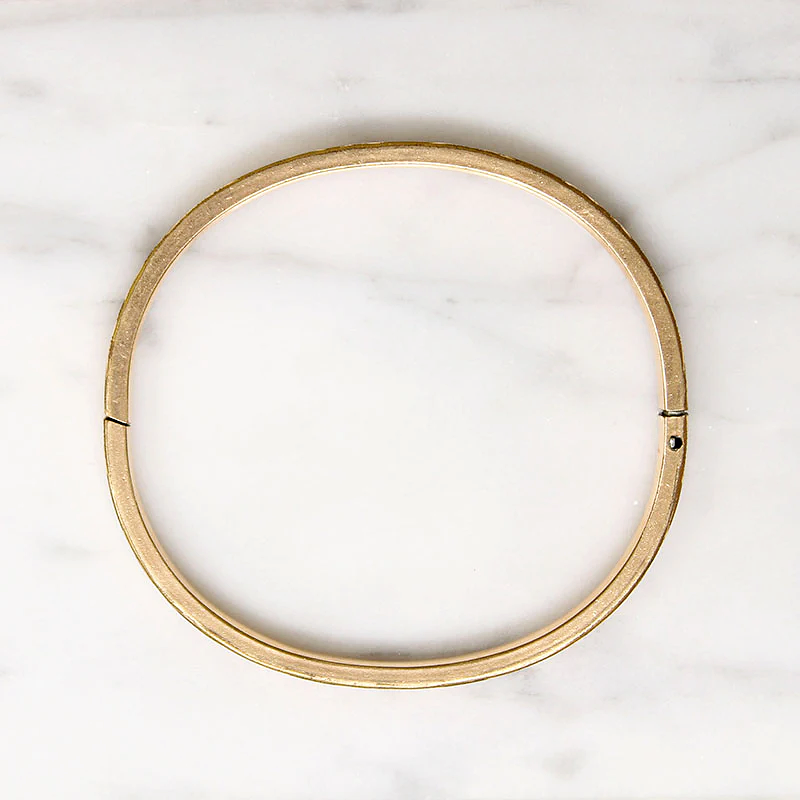 Art Nouveau Engraved Gold FIlled Bangle