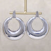 Oversized Mexican Silver Hoops for Pierced Ears