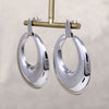 Oversized Mexican Silver Hoops for Pierced Ears