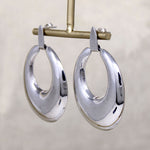 Oversized Mexican Silver Hoops for Pierced Ears