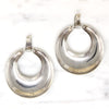 Oversized Mexican Silver Hoops for Pierced Ears