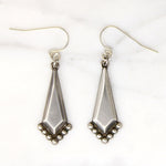 Beaded Drop Sterling Silver Earrings