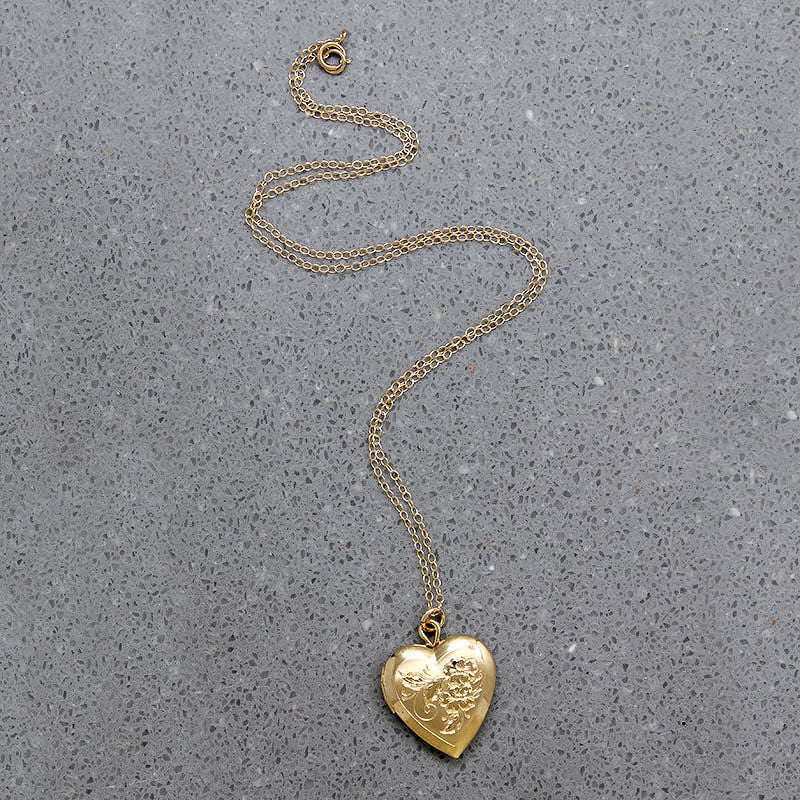 Sweetest Flowers & Pinstripes Vermeil Heart Locket