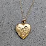 Sweetest Flowers & Pinstripes Vermeil Heart Locket