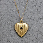 Sweetest Flowers & Pinstripes Vermeil Heart Locket