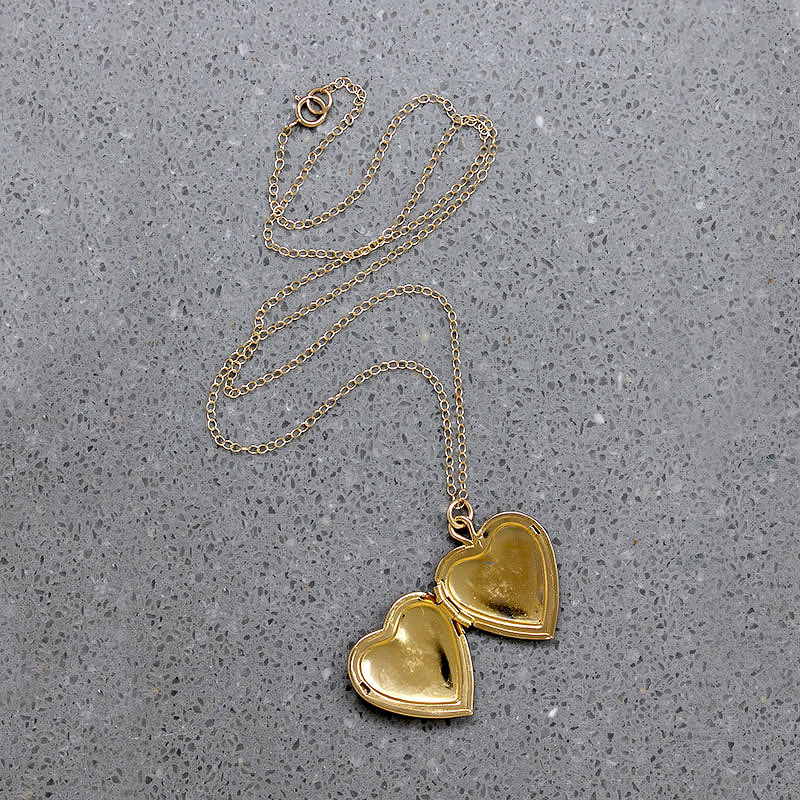 Sweetest Flowers & Pinstripes Vermeil Heart Locket