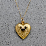 Fiddlehead Fern Vermeil Heart Locket