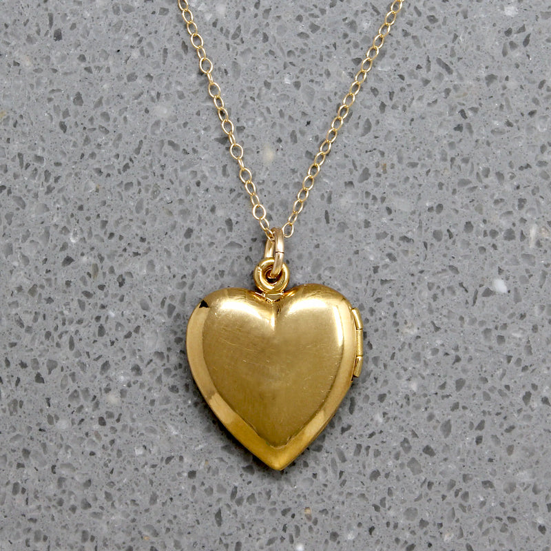 Fiddlehead Fern Vermeil Heart Locket
