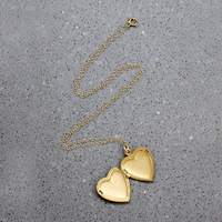 Fiddlehead Fern Vermeil Heart Locket