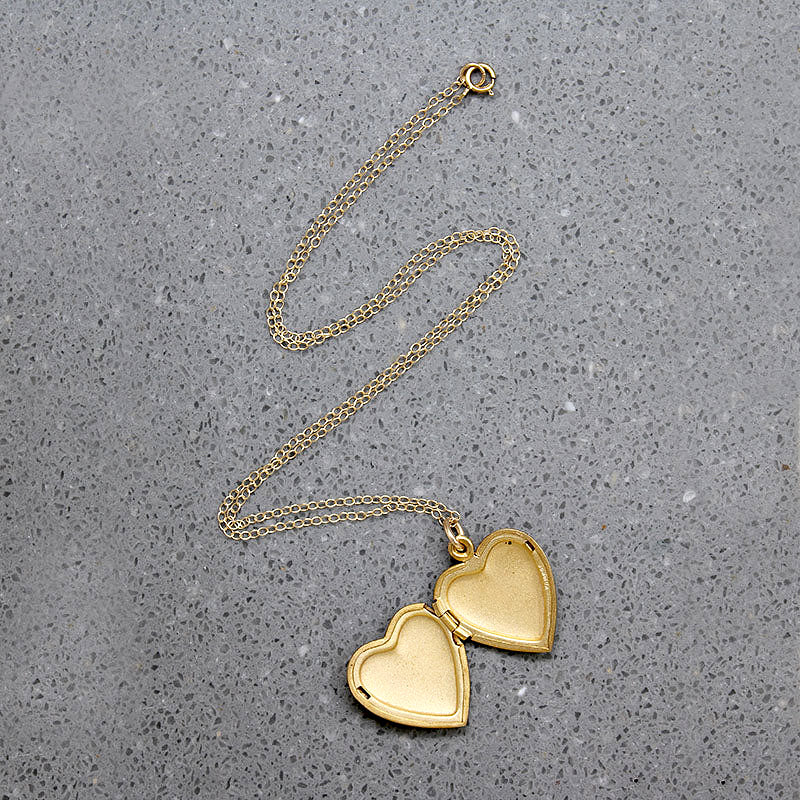 Fiddlehead Fern Vermeil Heart Locket