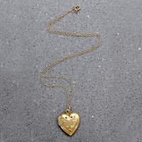 Pinstripes & Flourishes Engraved Vermeil Heart Locket