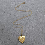 Pinstripes & Flourishes Engraved Vermeil Heart Locket