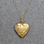 Pinstripes & Flourishes Engraved Vermeil Heart Locket