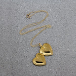 Pinstripes & Flourishes Engraved Vermeil Heart Locket