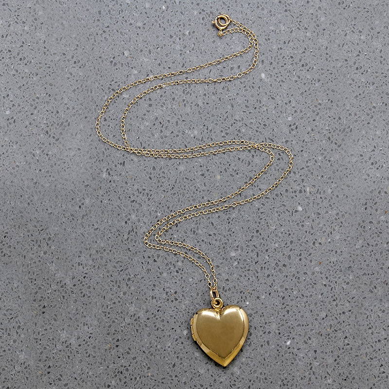 Perfectly Plain Vermeil Heart Locket