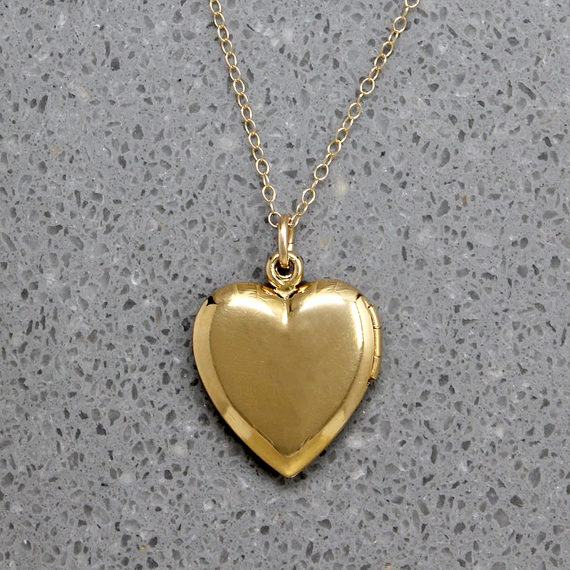 Perfectly Plain Vermeil Heart Locket