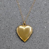 Romantic Engraved Vermeil Heart Locket