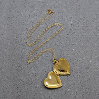 Romantic Engraved Vermeil Heart Locket