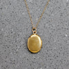 Wee Flower Engraved Vermeil Oval Locket
