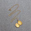 Wee Flower Engraved Vermeil Oval Locket