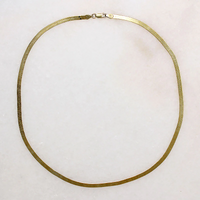 1980s Vermeil Herringbone Chain