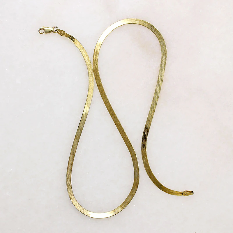 1980s Vermeil Herringbone Chain