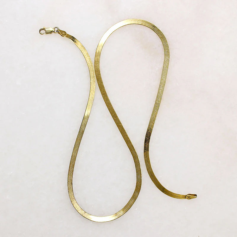 1980s Vermeil Herringbone Chain