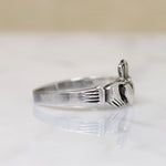 Silver Claddagh Irish Wedding Band Size 10.75